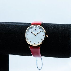 Red Reward Quartz Leather Watch